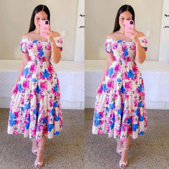 Women High Waisted Loose Fitting Long Dress, Elegant Suit In Contrasting Colors For Beach And Summer Vestidos Verano Moda 2024