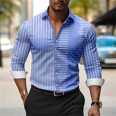 2026 Men's Long-sleeved Shirt Simple Casual Long-sleeved Tops Fall Fashion Men's Streetwear Men's Temperament Office Shirt