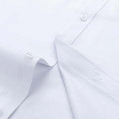 Premium Mens Pin Collar Dress Shirts Stylish French Cuff Button Male Business Formal Shirt For Party Wedding White Black