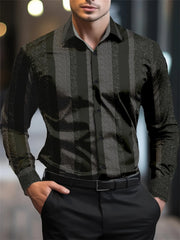 2025 New Business Casual Men's Formal Shirts Checkered Print Button Down Shirt Long-sleeved Business Daily Spring And Fall Shirt