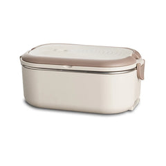 220V 110V EU US Plug Portable Electric Lunch Box 1L Stainless Steel With Compartments Bag Tableware Set Office Food Warmer Heat