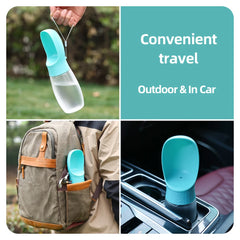 Portable Dog Water Bottle Dispenser Leak Proof Travel Bowl