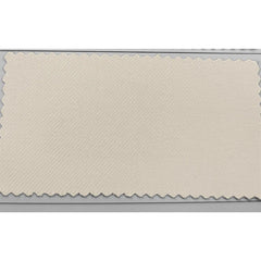 A rectangular fabric swatch of off-white material with a visible diagonal twill weave.