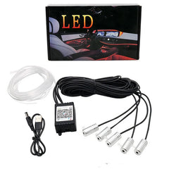 Car Interior RGB Ambient Light Strip App Control 12V Music Sync