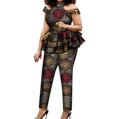 Women T Shirt Set Women Pant Suits Female Trouser Suit Plus Size Summer Set for Lady Party Clothing WY7924