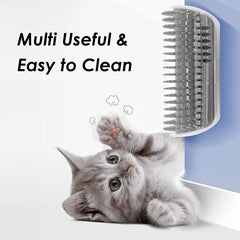 Cat Self Groomer With Catnip Soft Cats Wall Corner Massage Cat Comb Brush Rubs The Face With A Tickling Comb Pet Grooming Supply