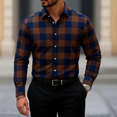 Men's Long Sleeve Shirt Casual Slim Fit striped design Shirt