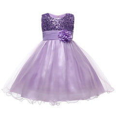Girl Clothing Flower Sequins Dress For Christmas Halloween Brithday Party 3-10Y Kid Princess Tutu Dresses Child Vestidos Clothes