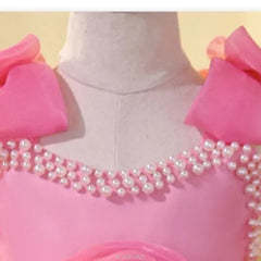 2025 Girls First Birthday Princess Dress New Wedding Flower Girl Piano PerformanceMatching Banquet Host Gown Party Wear Outfits
