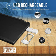 USB Rechargeable Amber Book Light