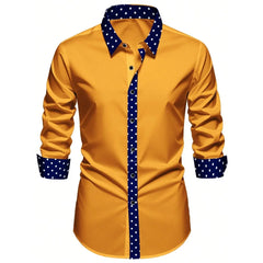 FGKKS Men's Shirt Brand New Elegant Fashion Four Season Tuxedo Long Sleeve Smart Casual Micro Elastic Male Business Shirts