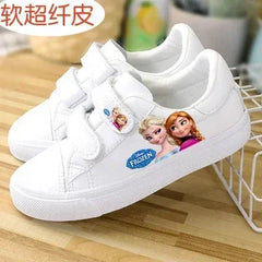 Disney Children's Canvas Shoes frozen elsa Low top Girls sport Shoes PU Autumn Breathable Non slip Casual Shoes SHOWLU FASHION STORE