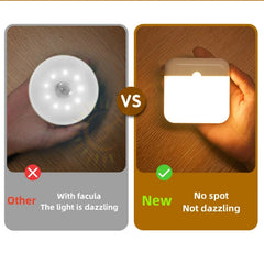 Motion Sensor Rechargeable LED Night Light USB Magnetic
