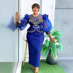 Spring Elegant African Dresses for Women 2025 New Africa Clothing Plus Size Wedding Party Long Dress Dashiki Ankara Outfits Robe