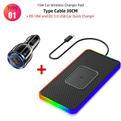 Brorikoy 15W Qi Wireless Car Charger Silicone Pad