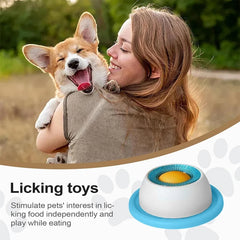 Yogurt Licking Plate Slow Feeder for Dogs & Cats Pet Lick Mat Interactive Snack Bowl Promotes Dental Health Pet Licking Mat Bowl