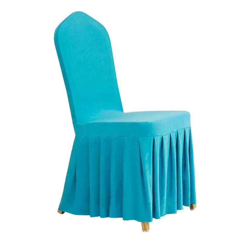 1Pcs Elastic Spandex Universal Chair Cover Skirt Cloth For Hotel Home Modern Wedding Birthday Party Event Dining Seat Decoration SHOWLU FASHION STORE