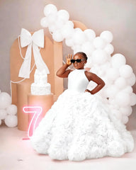 Luxury Puffy Ballgown Girls Birthday Party Dress Customized Flower Girl Dresses for Wed Little Queens Pageant Homecoming Dress