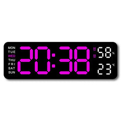 LED Digital Wall Clock Large Display USB Alarm Clock