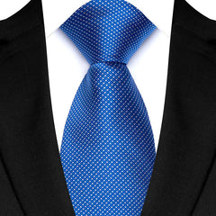 Luxury 8CM Men's Necktie Classic Neck Ties For Man Wedding Business Party Polka Dot Jacquard Woven Ascot Accessories Gift