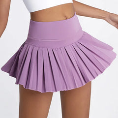 Showlu Fashion Cloud Hide quick dry sports skort for women, high waist tennis and gym skirt with built-in shorts for active workouts.