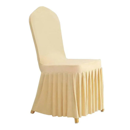 1Pcs Elastic Spandex Universal Chair Cover Skirt Cloth For Hotel Home Modern Wedding Birthday Party Event Dining Seat Decoration SHOWLU FASHION STORE