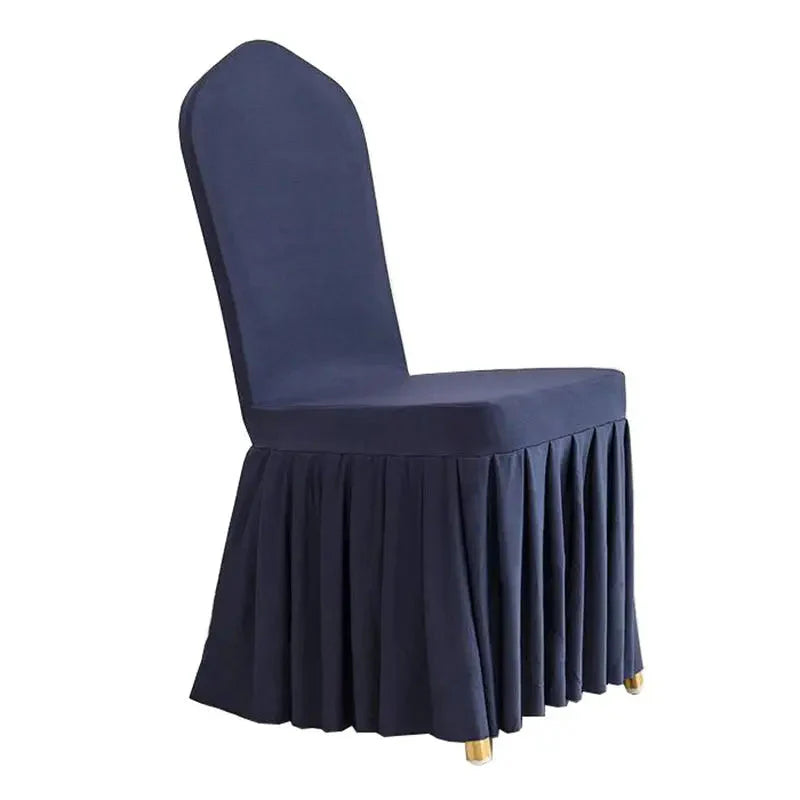 1Pcs Elastic Spandex Universal Chair Cover Skirt Cloth For Hotel Home Modern Wedding Birthday Party Event Dining Seat Decoration SHOWLU FASHION STORE