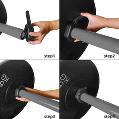 Magnetic Weightlifting Barbell Clamps Hexagon Deadlift Barbell Spin Lock Stable Quick Release Barbell Collars Trap Bar