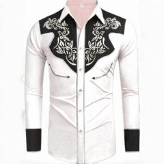20 -color men's shirt long -sleeved shirt retro western denim big size loose cardigan long -sleeved casual shirt soft fabric