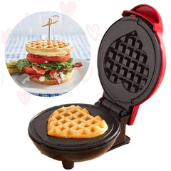 Mini Electric Waffle Maker Non-Stick 350W Compact