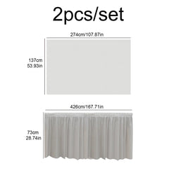 2pcs Disposable tablecloth table skirt SHOWLU FASHION STORE