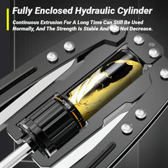 A close-up of an adjustable hydraulic arm exerciser showing the power adjustment dial.