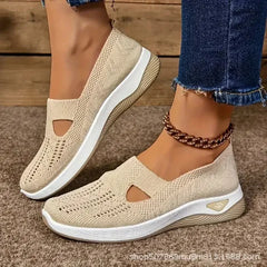 Summer Women's Sneakers Breathable Slip on Walking Shoes Mesh Low Top Womens Vulcanized Shoes Soft Sole Lightweight Women Shoes