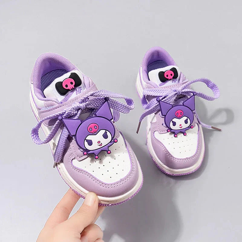 Sanrio Kuromi Children's Casual Shoes Girls Cute Cartoon Comfortable Board Shoes Breathable Non Slip Running Shoes Sneakers SHOWLU FASHION STORE