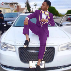 Classic Men Suit Sets Formal Activities Tailor-made Slim Fit Outfits Wedding Elegant Groomsman Costumes Blazer Pants 2 Pieces