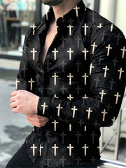 New Plaid Printed Men's Casual Long Sleeve Shirt Luxury Social Men's Shirt 2025 Fashion Party Men's Long Sleeve Shirt Top