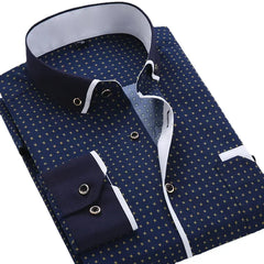 White Big Size 5XL Men Dress Shirt 2026 New Long Sleeve Slim Fit Button Down Collar Good Quality Printed Business Shirts
