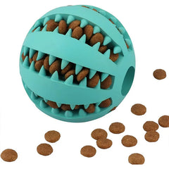 Interactive Dog Chew Ball Rubber Pet Toy Teeth Cleaning Treat Dispensing Puppy Training Ball