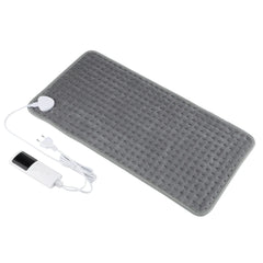 Electric Heating Pad Adjustable Temperature Timer Plush Warm Mat
