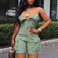 Denim Jumpsuits Women One Piece Strapless Sleeveless Mom Jeans Overalls Pants Playsuits Rompers Y2k Streetwear Jumpsuit 2025