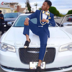 Classic Men Suit Sets Formal Activities Tailor-made Slim Fit Outfits Wedding Elegant Groomsman Costumes Blazer Pants 2 Pieces