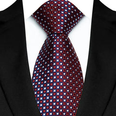 Luxury 8CM Men's Necktie Classic Neck Ties For Man Wedding Business Party Polka Dot Jacquard Woven Ascot Accessories Gift
