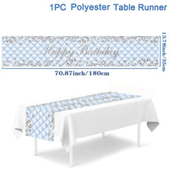 Black Gold Birthday Table Runner 18 30 40 50 Birthday Table Cover Tablecloth Party Decoration For Home Adult Anniversary