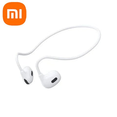 White Xiaomi wireless air-conduction sports headphones with an ear-hook design.