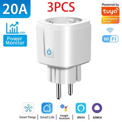 WiFi Smart Plug EU Socket Power Monitor Voice Control