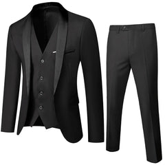 High Quality luxury Retro carving Party Dress Slim Fit Tuxedo Prom Suit Fashion white Male Groom Wedding three-piece