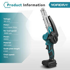 Yofidra 6 Inch Electric Chainsaw