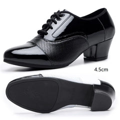 Modern Dance Shoes For Men Soft Performance Leather Breathable Social Latin Dance Square Formal Dress Jazz Dance Shoes Sneakers
