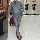 2025 new traditional men's suit luxury gentleman's shirt suit casual travel banquet men's two-piece set fashionable men's suit SHOWLU FASHION STORE