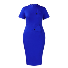 Yihddy Women's Bodycon Midi Dress with half high collar, vintage style, sheath fit, perfect for party occasions.